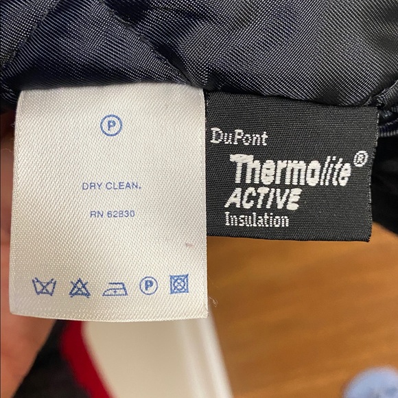 Womens Lands End red Wool Chore / Barn Coat Sz M 10-12 regular good condition - Picture 5 of 6